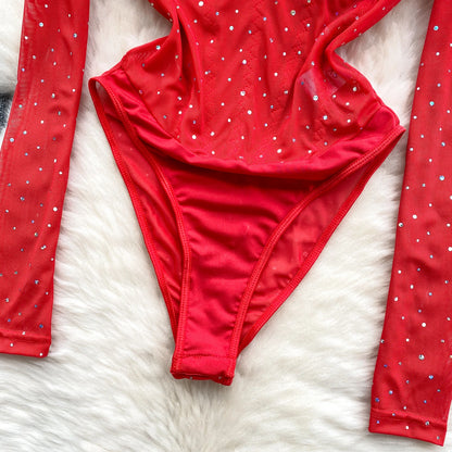 New Spring Diamonds Bodysuits American Long Sleeve