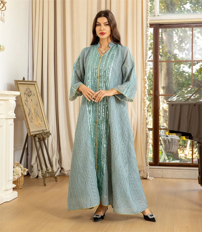 Fashion Abaya Chic And Elegant Women Evening Dress