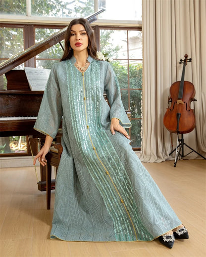 Fashion Abaya Chic And Elegant Women Evening Dress