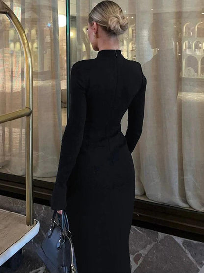 Slim Elegant Evening Dress Femme Autumn Fashion - DALI