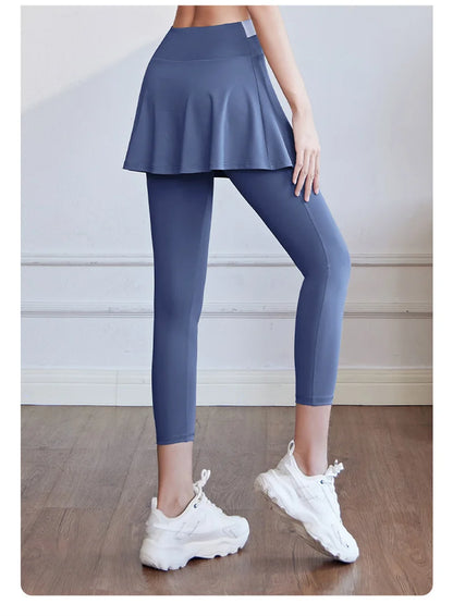 Yoga Legging with Skirts Tennis Leggings Soft Stretchy Tennis Dresses Running