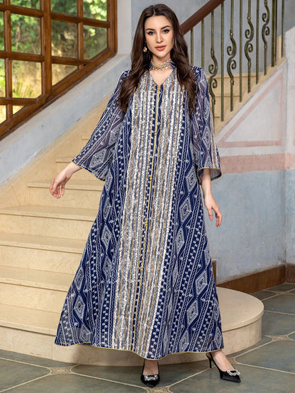 Fashion Abaya Chic And Elegant Women Evening Dress
