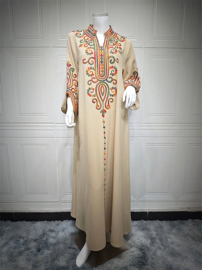Ramadan Muslim Women's Embroidered Loose abaya Dresses For Women Gala