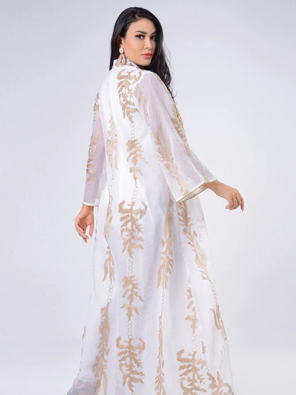 Sequins Embroidered Abaya Dress For Women