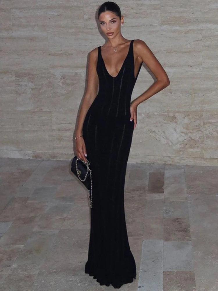 Knit Backless Dress For Women - DALI