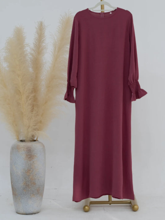 Casual Solid Modest Abaya Daily Clothing Muslim