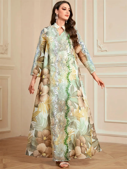 Ramadan Long Dress Abayas For Muslim Women's Casual Loose Clothing