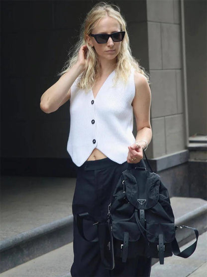 Knit Casual Ribbed Vest Cardigan For Women - DALI