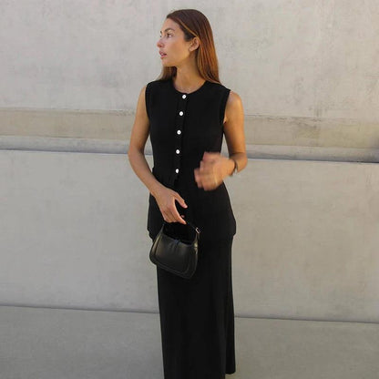 Fashion Knitted Skirt Suit For women - DALI