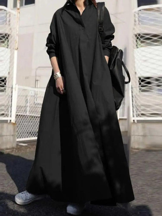 Stylish Women Vintage Long Sleeve Loose - DALI