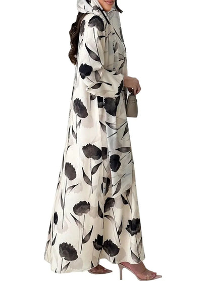 Ramadan Muslim Woman’s Long Dresses Cardigan with Hijab