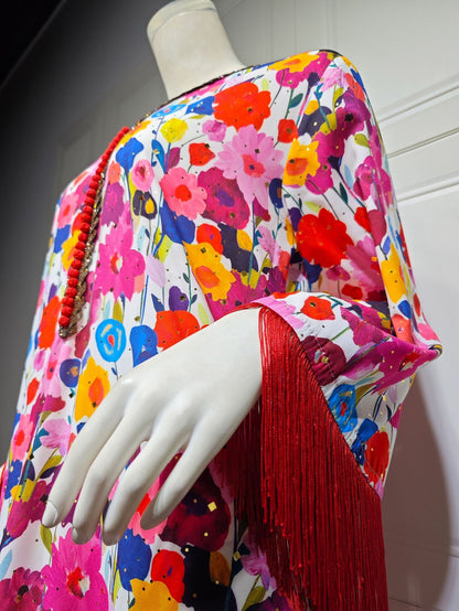 Women's Bronzing Printed Casual Dubai Muslim Robe
