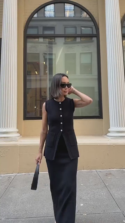 Fashion Knitted Skirt Suit For women
